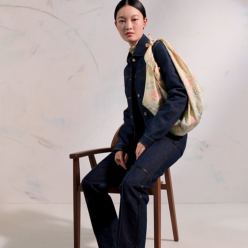 エルメス　カレ　ホールドオンザライン Please Hold The Line scarf 90 - Blue | Hermès USA